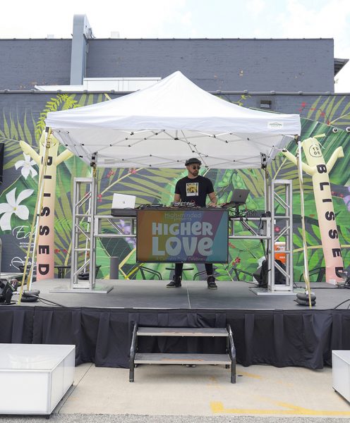 DJ Brian X performing on stage