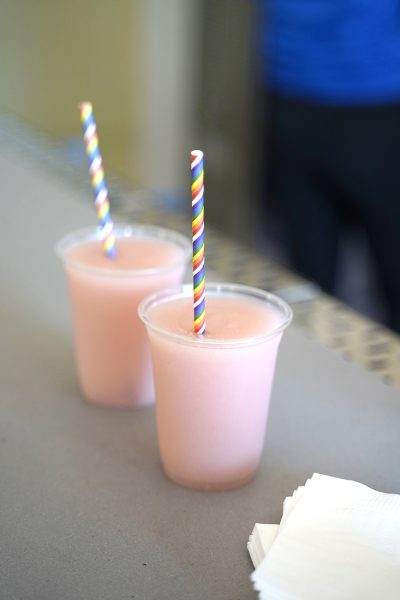 Pink frozen cocktail